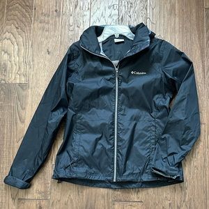 Women’s Columbia black rain coat size medium